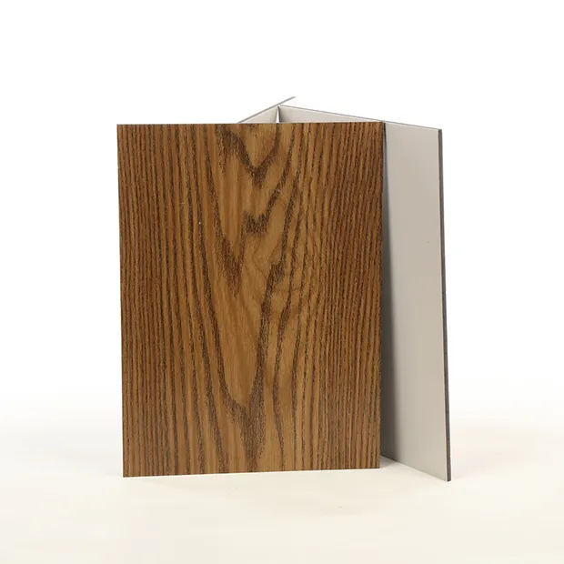 Holzfarbenes Aluminium-Verbundplatten-Gebäudedekorationsmaterial